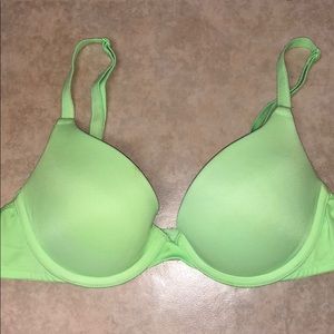 PINK Wear Everywhere Lime Green Push-Up Bra